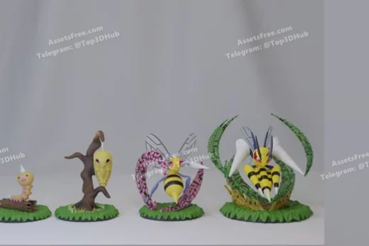 Pack 10 Weedle Kakuna Beedrill