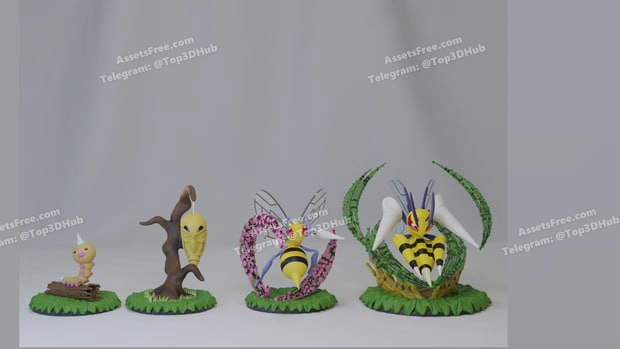 Pack 10 Weedle Kakuna Beedrill