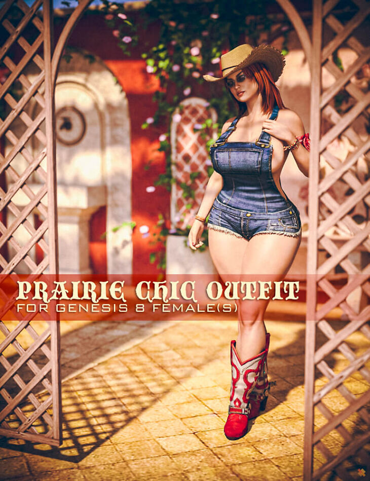 Prairie Chic Outfit for Genesis 8 Female