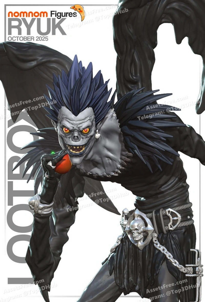 Ryuk – Deathnote – STL 3D Print Model | AssetsFree.com Ryuk Deathnote