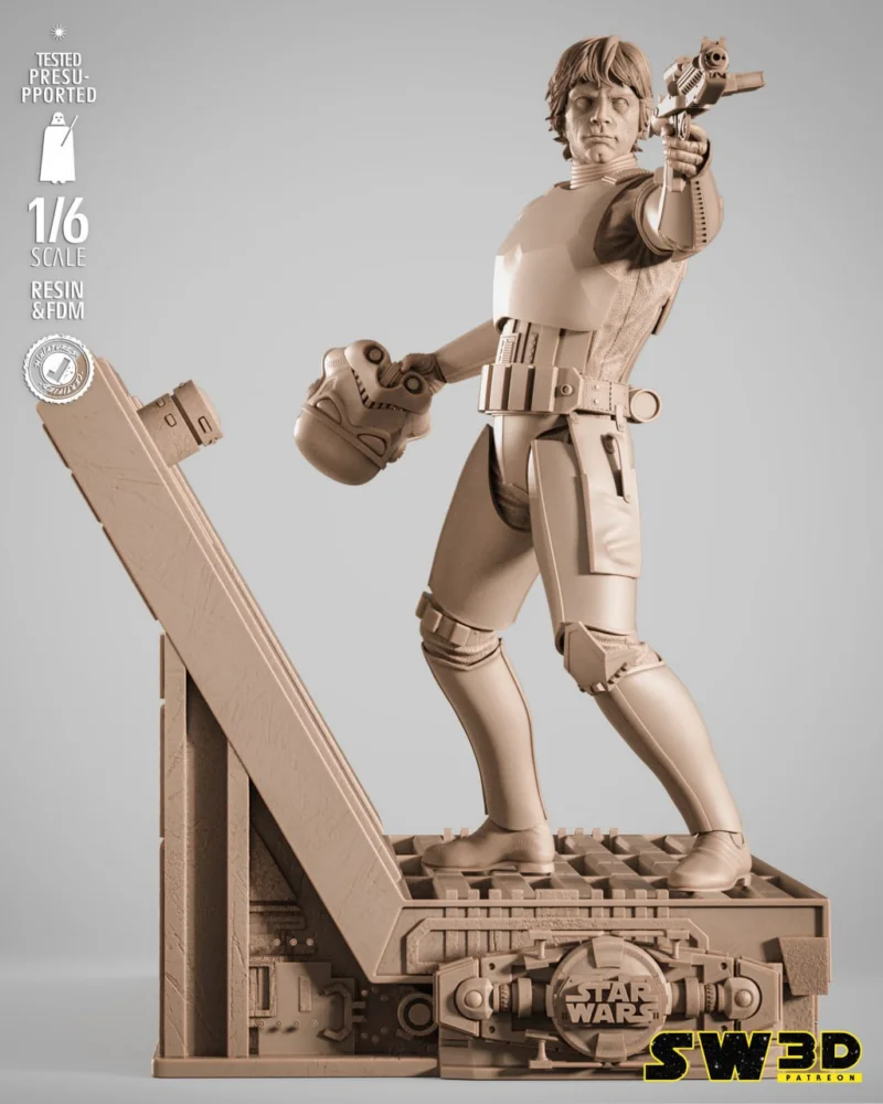 SW3D Luke Stormtrooper Sculpture