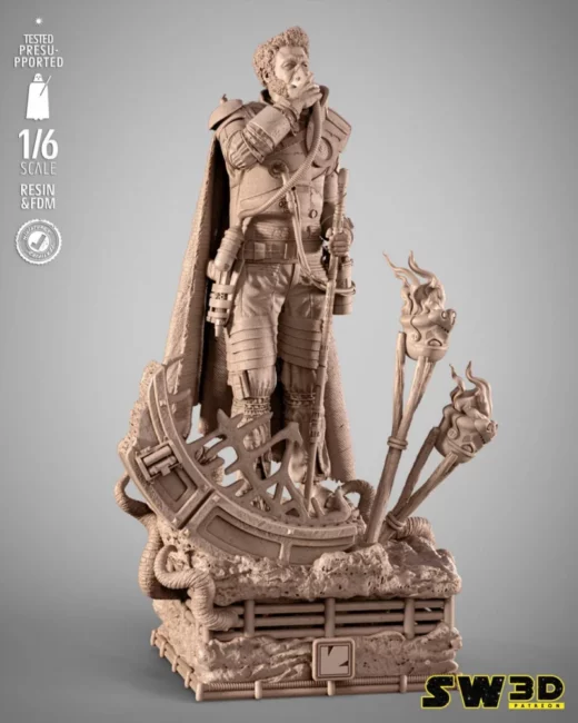 SW3D Saw Gerrera Sculpture