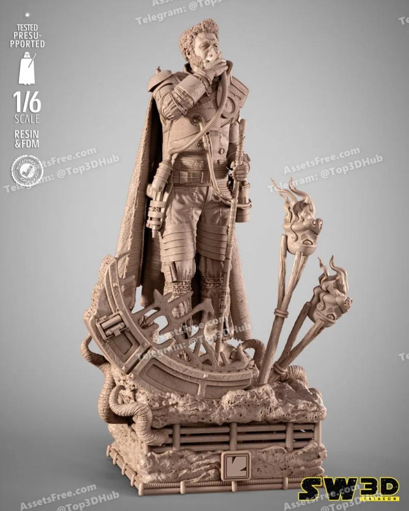 SW3D Saw Gerrera Sculpture