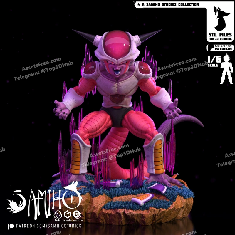 Samiho Studios – Freeza 1st Form – STL 3D Print Model | AssetsFree.com Samiho Studios Freeza 1st Form
