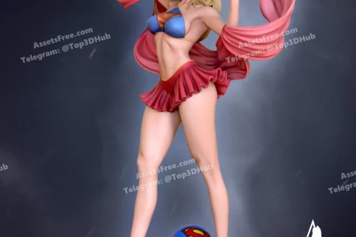 Super girl tabletop miniature figure