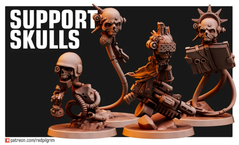 Support Skulls – STL 3D Print Model | AssetsFree.com Support Skulls