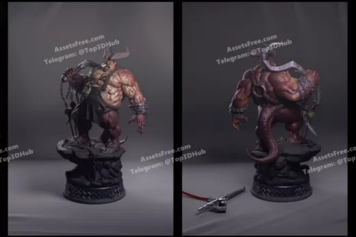 The Butcher Demon Monster sculpt CGTRADER