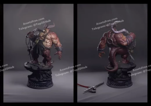 The Butcher Demon Monster sculpt CGTRADER