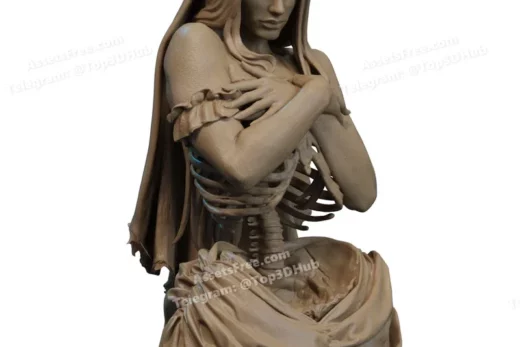 Undead Bride Bust 3D Print