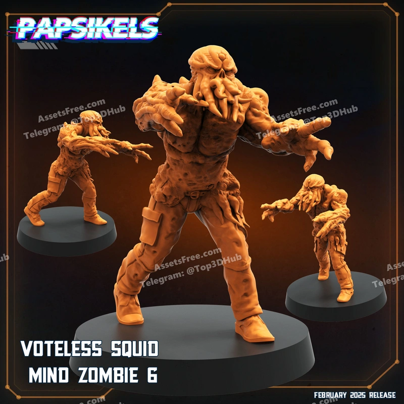 VOTELESS_SQUID_MIND_ZOMBIE_6 – STL 3D Print Model | AssetsFree.com VOTELESS SQUID MIND ZOMBIE