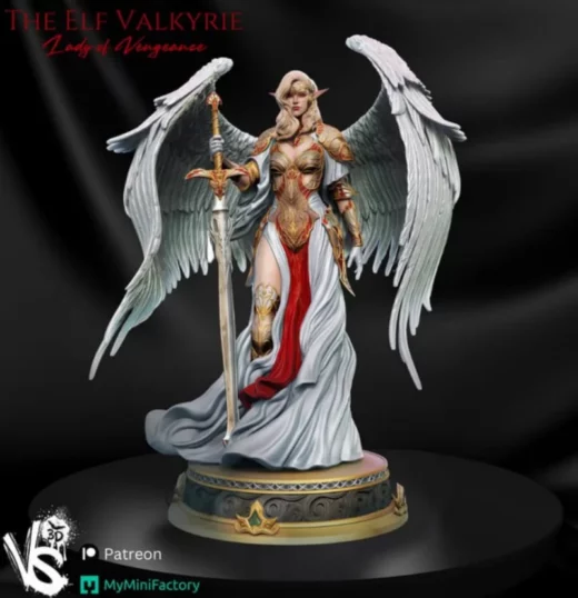 VS3D Elf Valkyrie smaller pre supported