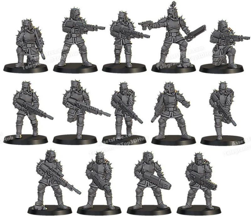 WarScenery – Renegade Guardsmen – STL 3D Print Model | AssetsFree.com WarScenery Renegade Guardsmen