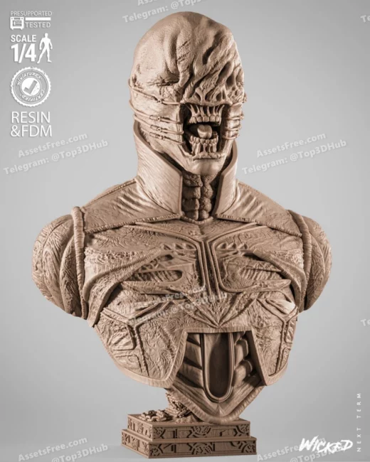 Wicked chatterer portrait bust