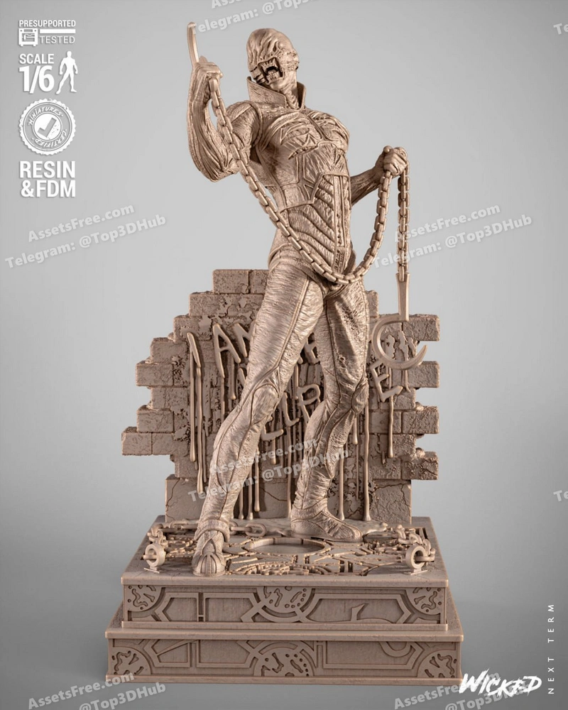 Wicked chatterer sculpture