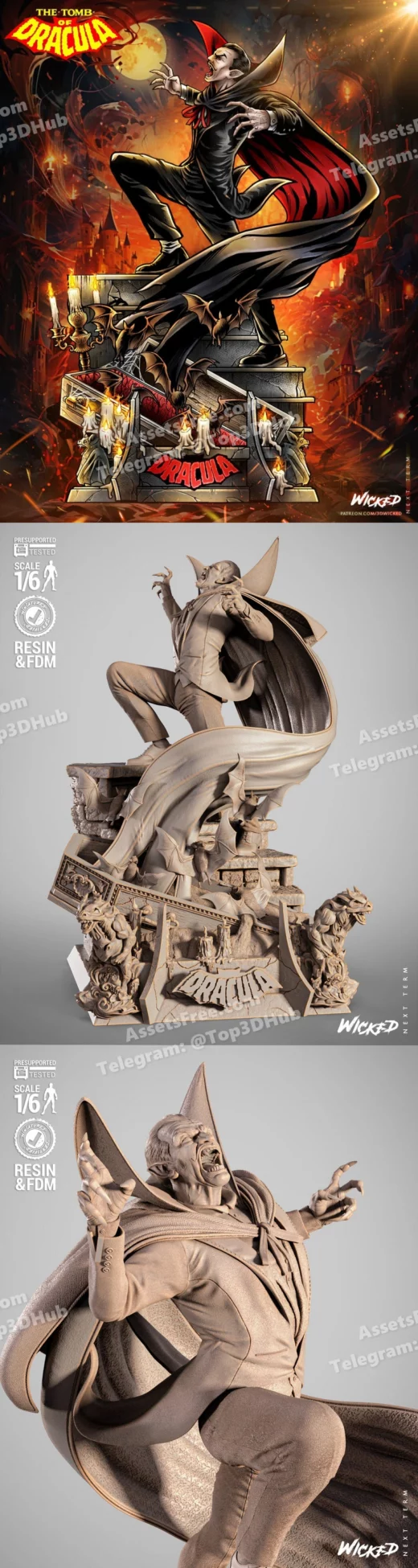 Wicked dracula sculpture