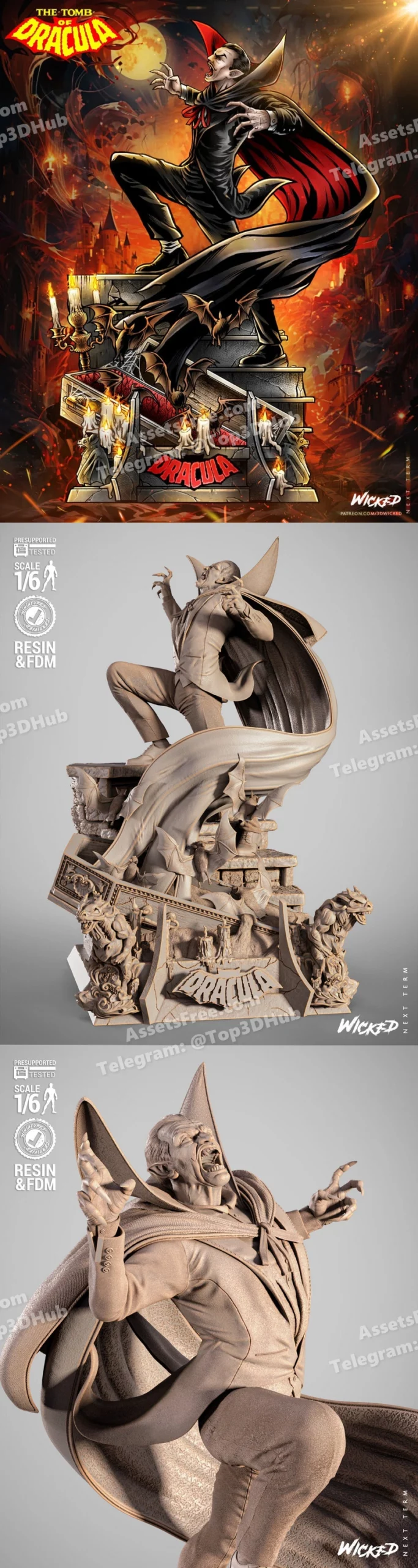 Wicked dracula sculpture