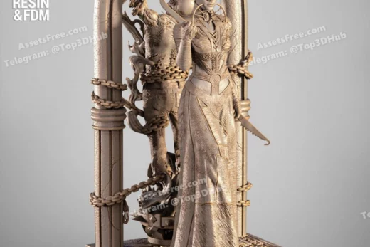 Wicked female cenobite sculpture