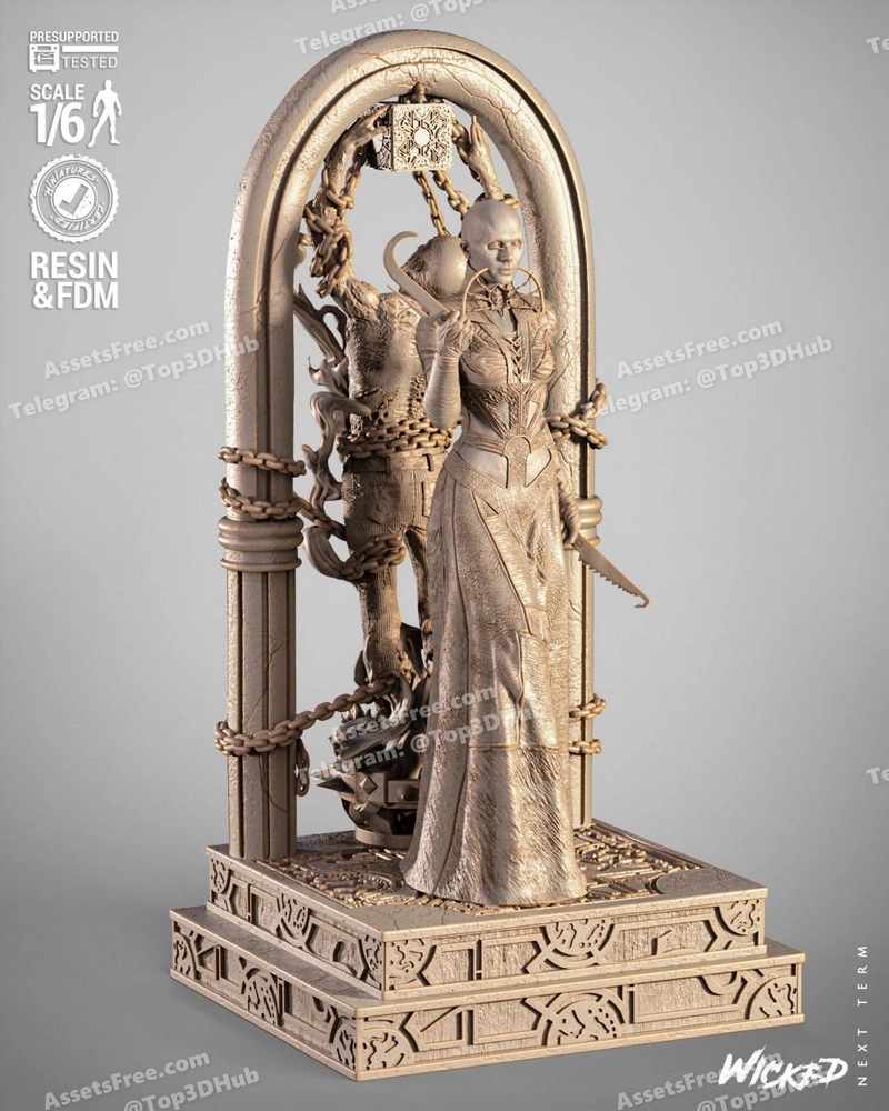 Wicked female cenobite sculpture