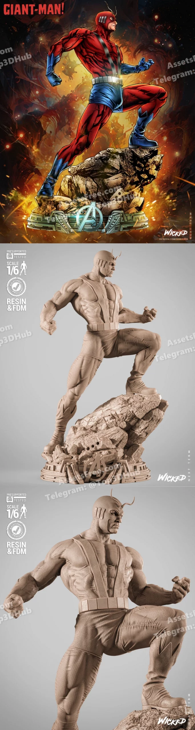 Wicked giant man sculpture