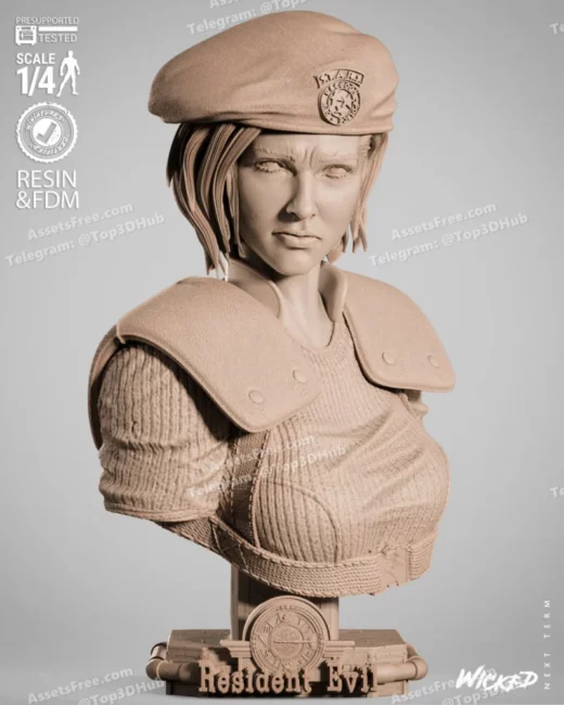 Wicked Jill Valentine Portrait Bust