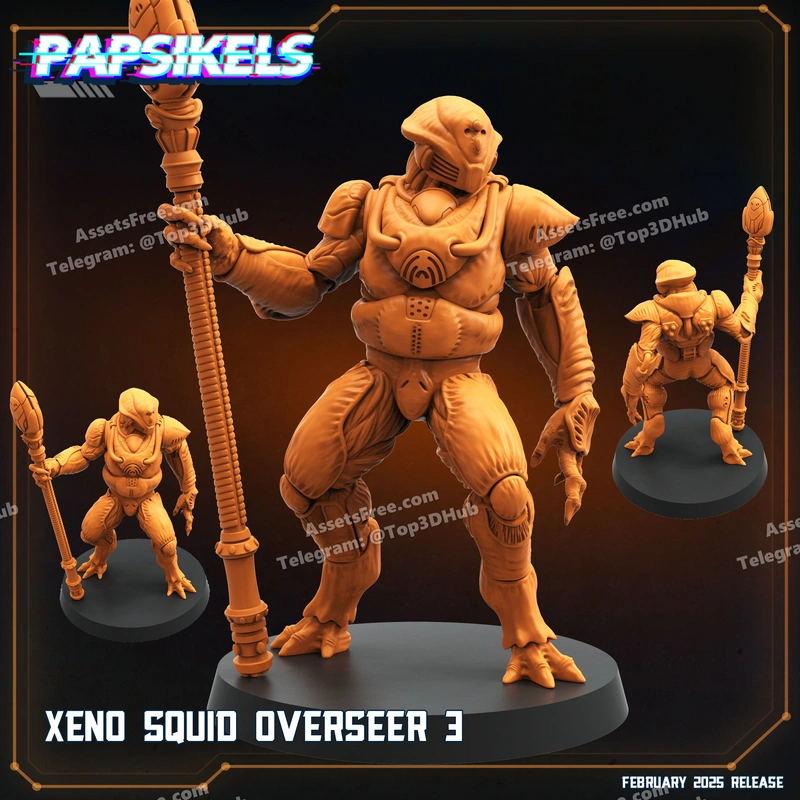XENO_SQUID_OVERSEER_3 – STL 3D Print Model | AssetsFree.com XENO SQUID OVERSEER