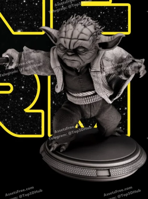 Yoda Sculpture Star Wars 3D Models 15 cm 9 parts