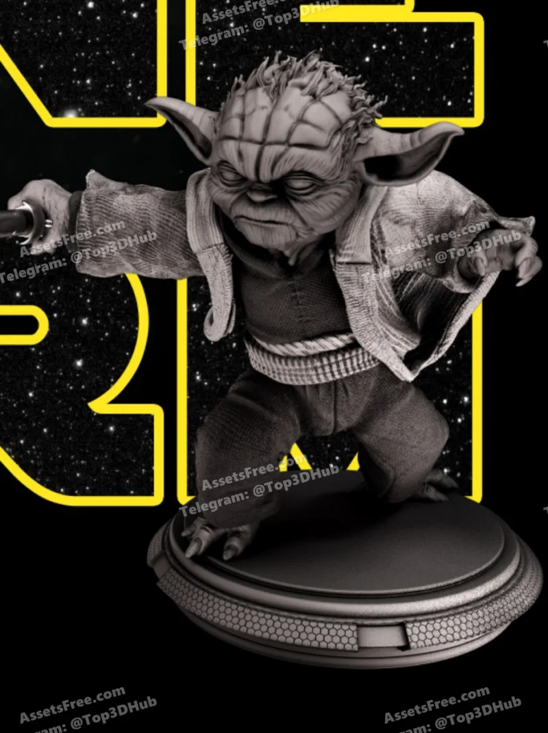 Yoda Sculpture Star Wars 3D Models 15 cm 9 parts
