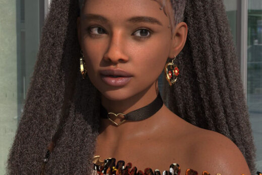 DForce AO Moonborn Hair for Genesis