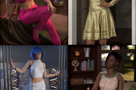 Dforce casual collection for genesis 9 and genesis 8 females
