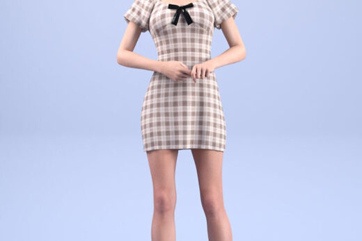 DForce HnC25 Ruched Puff Dress Outfit for Genesis