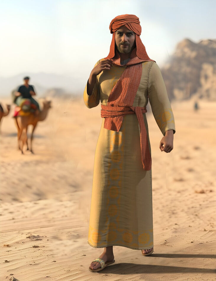 dForce Middle East Desert Outfit for Genesis 9 – STL 3D Print Model | AssetsFree.com DForce Middle East Desert Outfit for Genesis