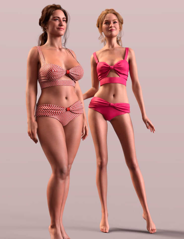 DForce Twist Front Bikini for Genesis 9, 8, and 8.1