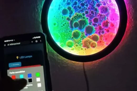 Illuminated moon wall lamp small version about 240mm model files