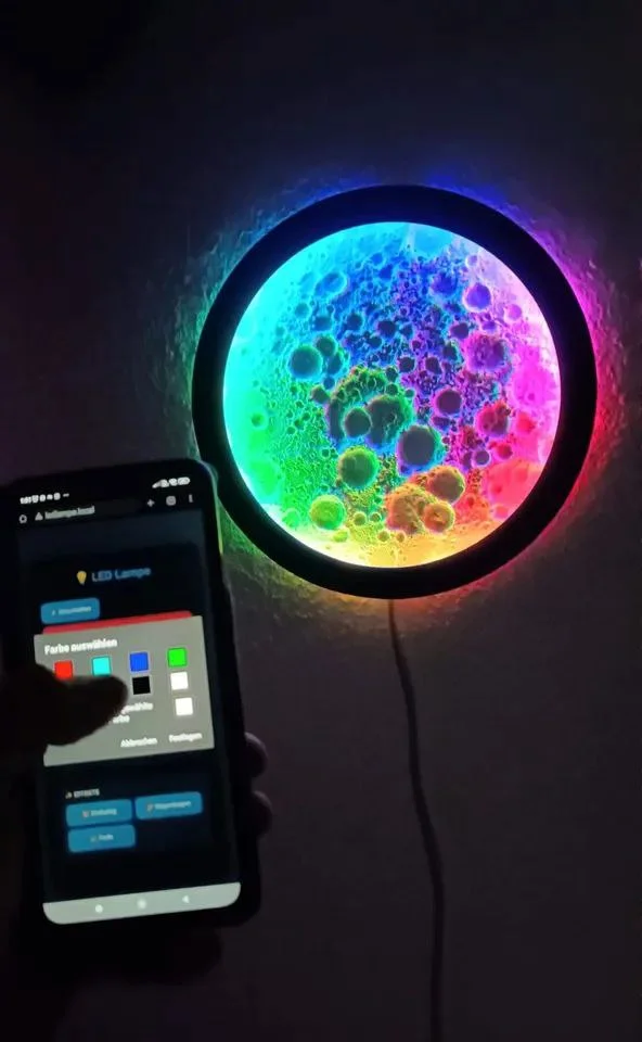 Illuminated moon wall lamp small version about 240mm model files