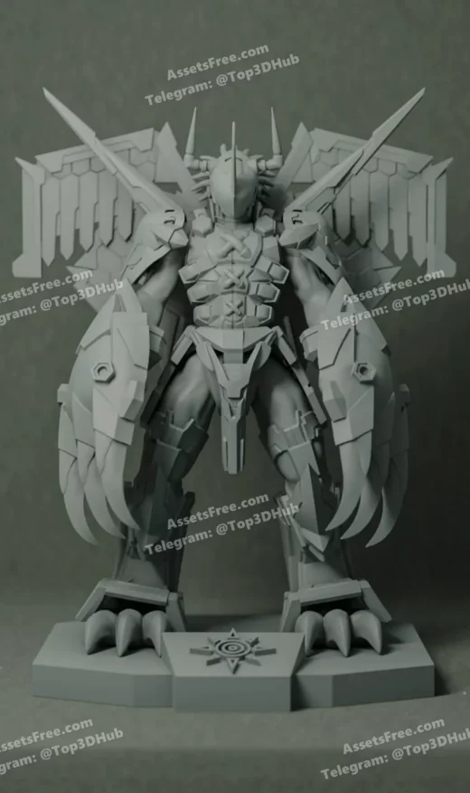 Wargreymon 3d print model 3d20220510 61 y1y7b