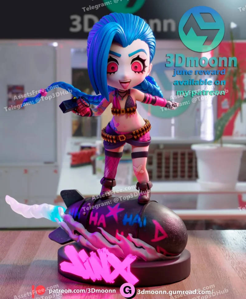 3Dmoonn_Jinx_Chibi – STL 3D Print Model | AssetsFree.com 3Dmoonn Jinx Chibi