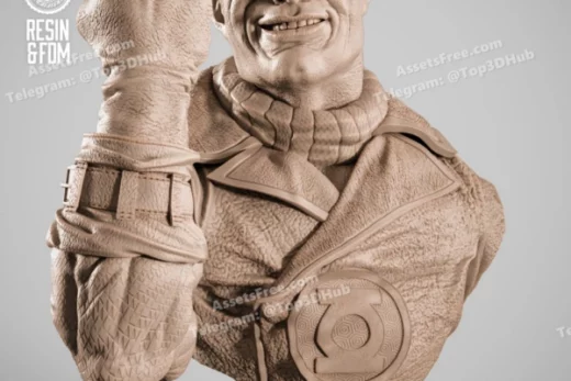 B3DSERK October Term 2025 Guy Gardner Portrait Bust ready for printing