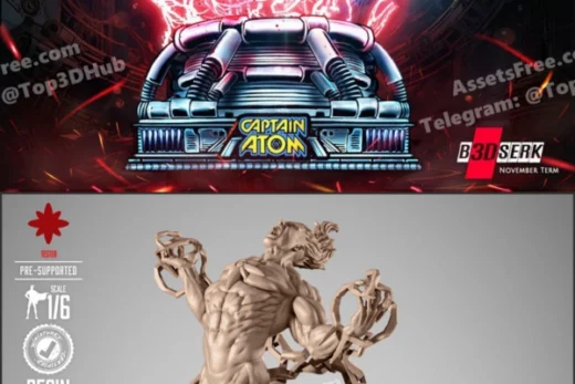 B3dserk Captain Atom Sculpture