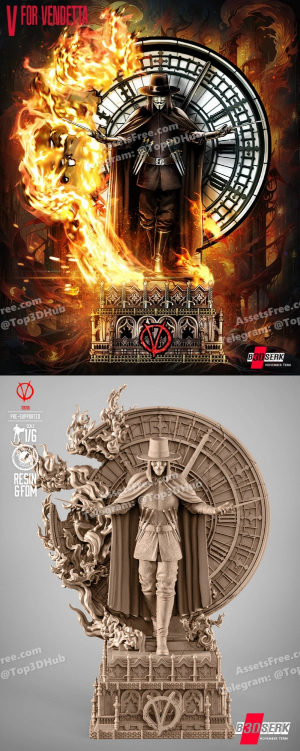 B3dserk V For Vendetta Sculpture