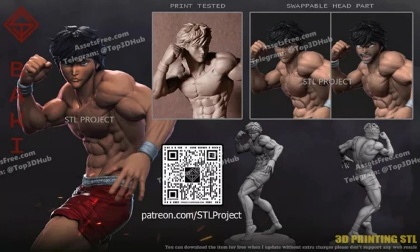 Baki Hanma – STL 3D Print Model | AssetsFree.com Baki Hanma