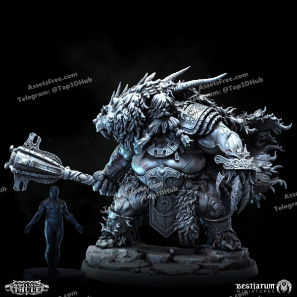 Bestiarum Miniatures – Thulean Champion – STL 3D Print Model | AssetsFree.com Bestiarum Miniatures Thulean Champion