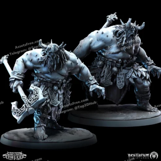 Bestiarum Miniatures Giantsblood Berzerkers x2
