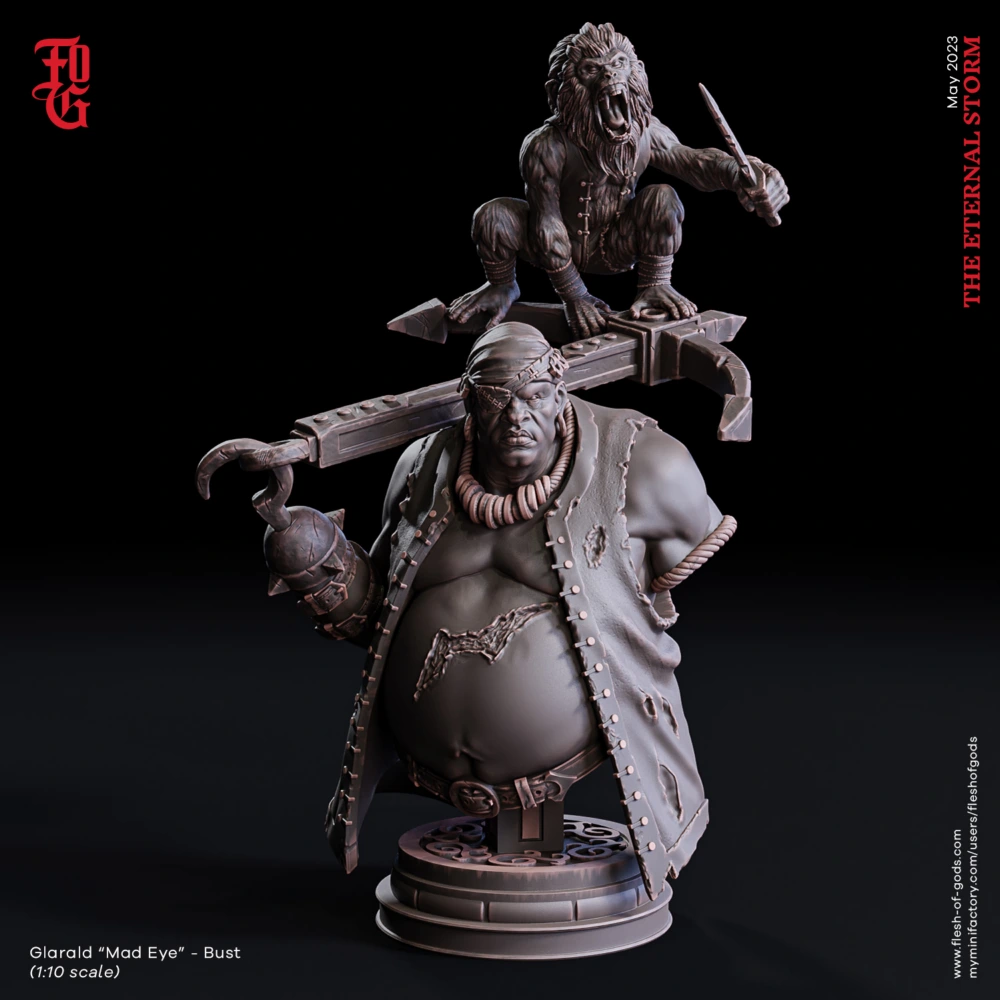 Bust Captain Glarald 'Mad Eye'