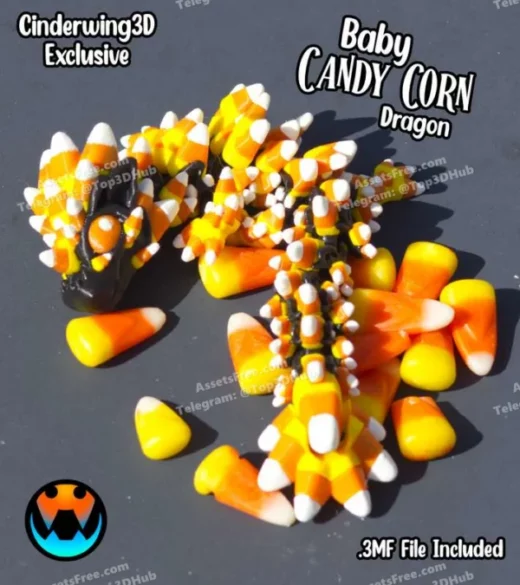 CW3D+Baby+Candy+Corn+Dragon