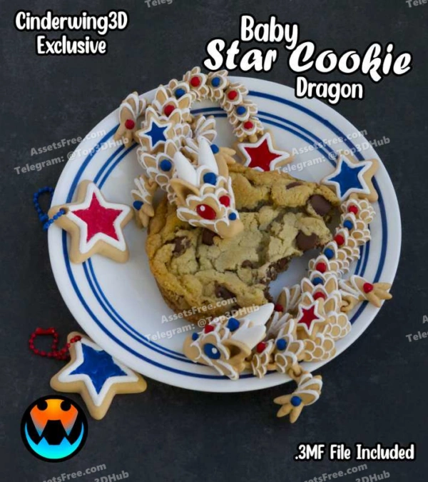 CW3D+Baby+Star+Cookie+Dragon