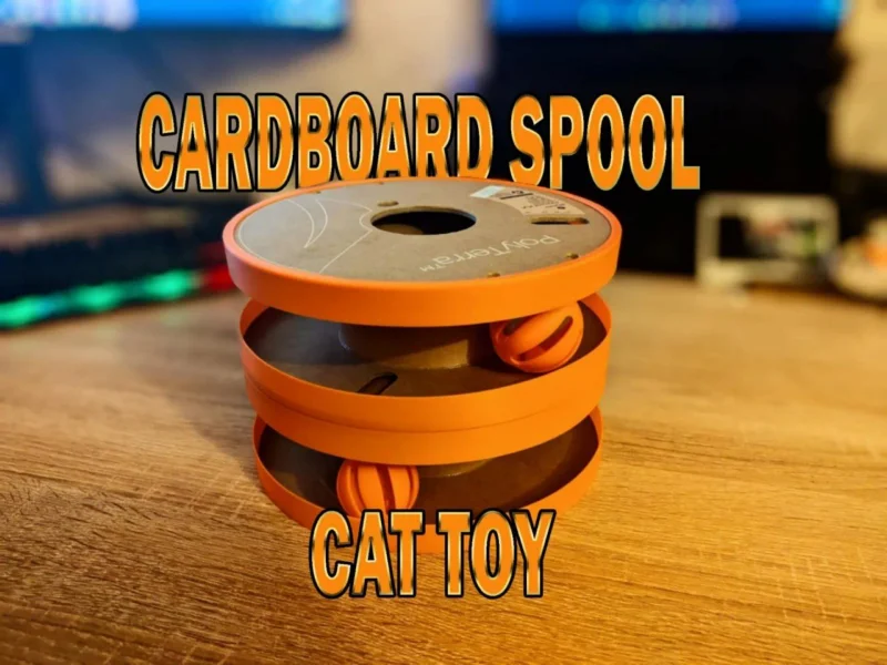 Cardboard Spool Cat Toy