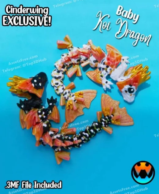 Cinderwing3D+Baby+Koi+Dragon