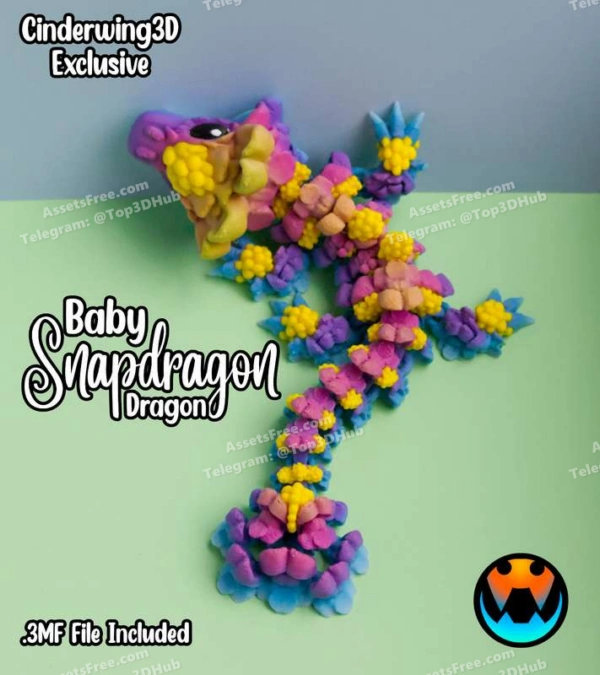 Cinderwing3D+Baby+Snapdragon+Dragon
