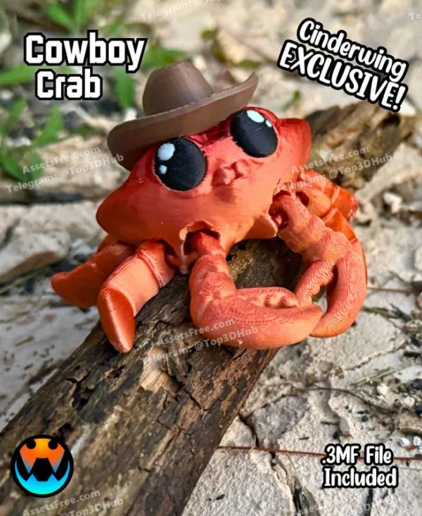 Cinderwing3D+Cowboy+Crab