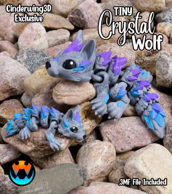 Cinderwing3D+Tiny+Crystal+Wolf – STL 3D Print Model | AssetsFree.com Cinderwing3D+Tiny+Crystal+Wolf